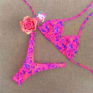 Pink Floral Bikini